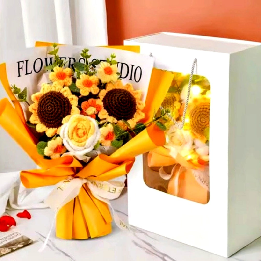 Ramo de flotes tejido a mano